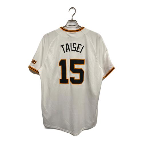 読売ジャイアンツ (ヨミウリジャイアンツ) NPB レプリカユニフォーム 翁田大勢 メンズ SIZE L ホワイト 背番号15【2024 セ・リーグ チャンピオン・エンブレム レプリカ ユニホーム】 NIKE