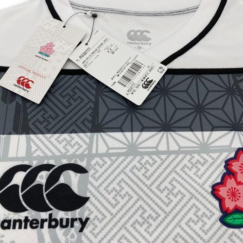 ラグビー日本代表 2022 レプリカジャージ メンズ SIZE M ホワイト×ブラック JAPAN EMERGINGBROSSOMS ジャパンラグビーチャリティーマッチ2022 CANTERBURY