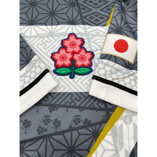 ラグビー日本代表 2022 レプリカジャージ メンズ SIZE M ホワイト×ブラック JAPAN EMERGINGBROSSOMS ジャパンラグビーチャリティーマッチ2022 CANTERBURY