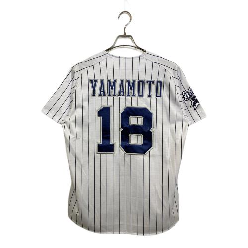 オリックス・バファローズ NPB レプリカユニフォーム 山本由伸 メンズ SIZE M ホワイト×ネイビー 背番号18 2023 ハイクオリティ ユニフォーム(サード) ⑨ DESCENTE
