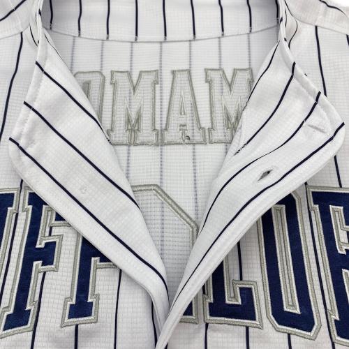 オリックス・バファローズ NPB レプリカユニフォーム 山本由伸 メンズ SIZE M ホワイト×ネイビー 背番号18 2023 ハイクオリティ ユニフォーム(サード) ⑨ DESCENTE