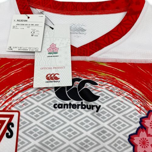 ラグビー日本代表 SEVENS 2021 レプリカジャージ メンズ SIZE M ホワイト×レッド CANTERBURY RG30194