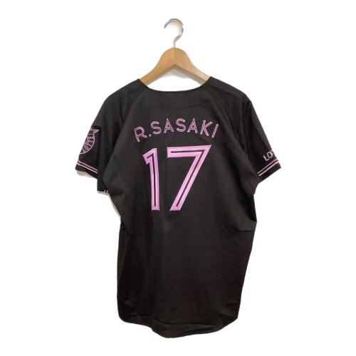 千葉ロッテマリーンズ (チバロッテマリーンズ) NPBレプリカユニフォーム佐々木朗希 メンズ SIZE M ブラック 背番号17 2022 ブラックサマー MIZUNO