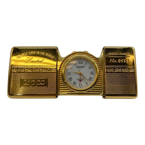 ZIPPO (ジッポ) アラーム付きクロック ゴールド 1995年製