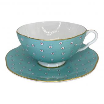 Wedgwood (ウェッジウッド) カップ&ソーサー スカイブルー ポルカドット