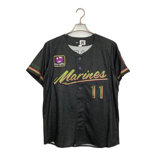 千葉ロッテマリーンズ (チバロッテマリーンズ) NPB レプリカユニフォーム 澤村拓一 メンズ SIZE M ブラック BLACK SUMMER 2024 背番号11 12JRMM87