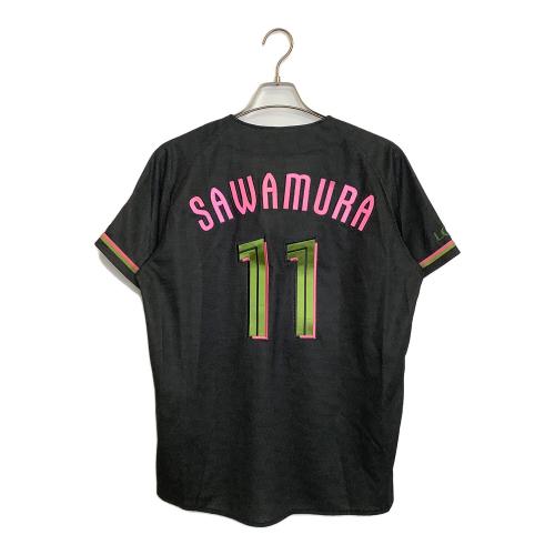 千葉ロッテマリーンズ (チバロッテマリーンズ) NPB レプリカユニフォーム 澤村拓一 メンズ SIZE M ブラック BLACK SUMMER 2024 背番号11 12JRMM87