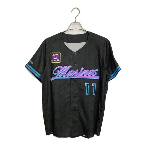 千葉ロッテマリーンズ (チバロッテマリーンズ) NPB レプリカユニフォーム 澤村拓一 メンズ SIZE M ブラック 2025 BLACK SUMMER 背番号11 12JRMM93 MIZUNO