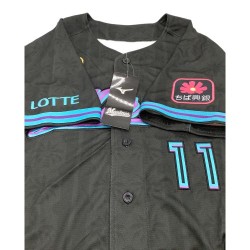 千葉ロッテマリーンズ (チバロッテマリーンズ) NPB レプリカユニフォーム 澤村拓一 メンズ SIZE M ブラック 2025 BLACK SUMMER 背番号11 12JRMM93 MIZUNO