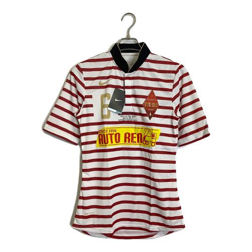 浦和レッズ (ウラワレッズ) Jリーグレプリカユニフォーム山田暢久 メンズ SIZE M ホワイト×レッド 2014 引退ユニフォーム 背番号6 NIKE