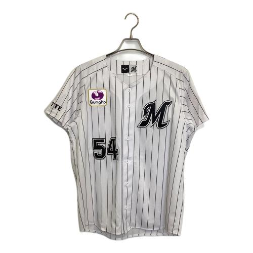 千葉ロッテマリーンズ (チバロッテマリーンズ) NPB レプリカユニフォーム 澤村拓一 メンズ SIZE M ホワイト 2023 ホーム ニックネーム 背番号54 12JRMM60 MIZUNO