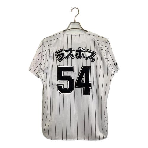 千葉ロッテマリーンズ (チバロッテマリーンズ) NPB レプリカユニフォーム 澤村拓一 メンズ SIZE M ホワイト 2023 ホーム ニックネーム 背番号54 12JRMM60 MIZUNO