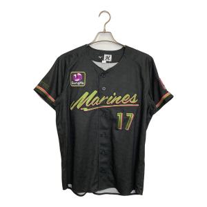 千葉ロッテマリーンズ (チバロッテマリーンズ) NPBレプリカユニフォーム佐々木朗希 メンズ SIZE M ブラック BLACK SUMMER 2024 背番号17 12JRMM64 MIZUNO