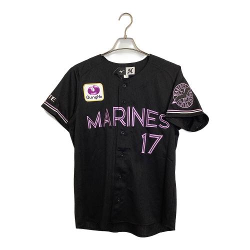 千葉ロッテマリーンズ (チバロッテマリーンズ) NPBレプリカユニフォーム佐々木朗希 メンズ SIZE M ブラック 2022 BLACK SUMMER 背番号17 12JRMM48 MIZUNO