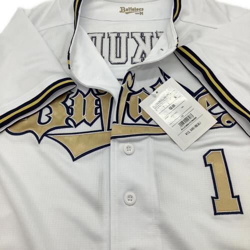 オリックス・バファローズ NPB レプリカユニフォーム 福田周平 メンズ SIZE M ホワイト×ゴールド Bs本拠地開幕シリーズ2023特別ユニフォーム 背番号1