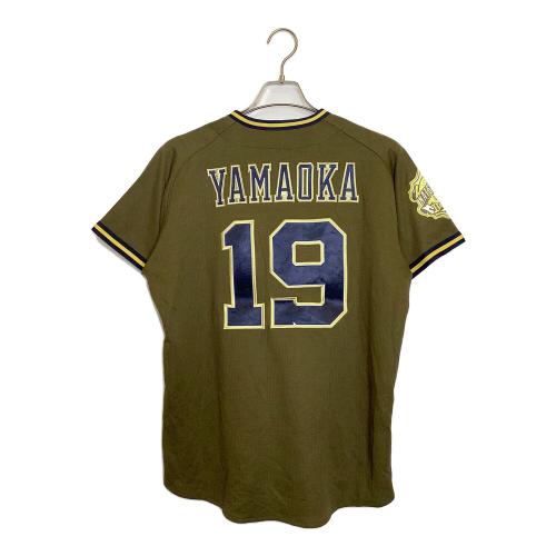 オリックス・バファローズ NPB レプリカユニフォーム 山岡泰輔 メンズ SIZE M オリーブ Bs夏の陣2022 背番号19 DBFR-2203 DESCENTE