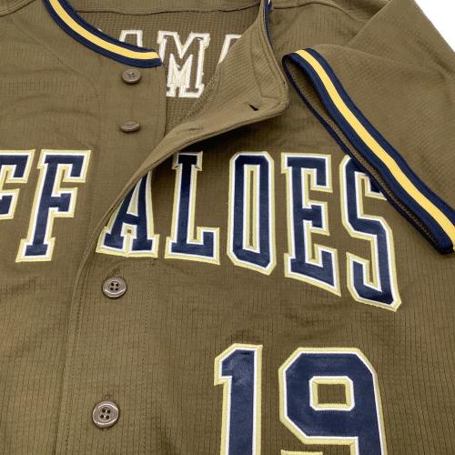 オリックス・バファローズ NPB レプリカユニフォーム 山岡泰輔 メンズ SIZE M オリーブ Bs夏の陣2022 背番号19 DBFR-2203 DESCENTE