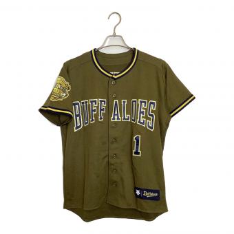 オリックス・バファローズ NPB レプリカユニフォーム 福田周平 メンズ SIZE M オリーブ Bs夏の陣2022 背番号1 DBFR-2203 DESCENTE