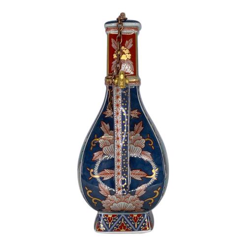 林九郎 水差し 染錦牡丹流水文