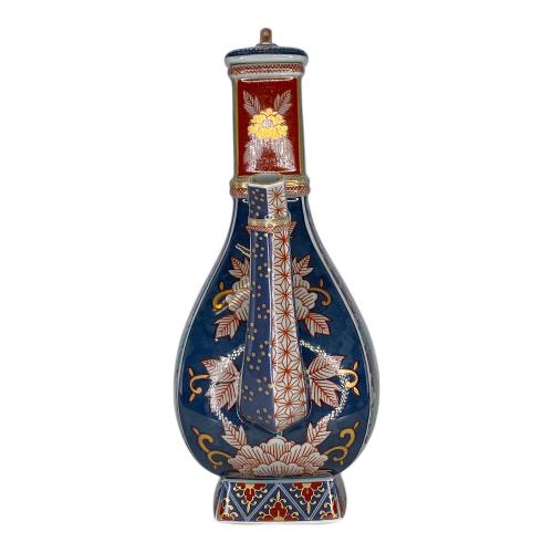 林九郎 水差し 染錦牡丹流水文