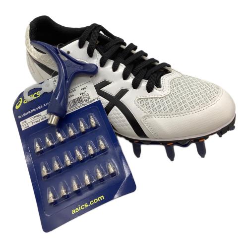 asics (アシックス) 陸上スパイク F461022 EFFORT 13 オールウェザー・土トラック兼用 メンズ SIZE 25.5cm ホワイト