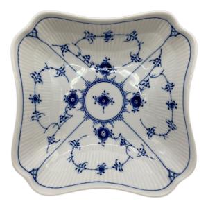 ROYAL COPENHAGEN (ロイヤル・コペンハーゲン) スクエアボウル ブルーフルーテッド・プレイン