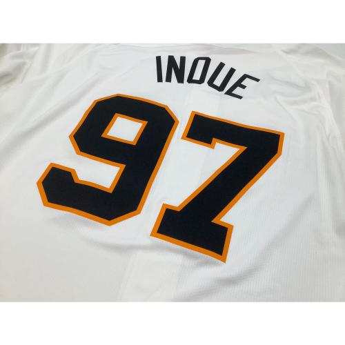 読売ジャイアンツ (ヨミウリジャイアンツ) NPB レプリカユニフォーム 井上温大 メンズ SIZE LL (US L) ホワイト 背番号97【2024 セ・リーグ チャンピオン・エンブレム レプリカ ユニホーム】 NIKE