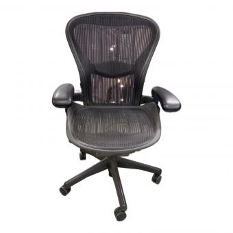 Herman Miller (ハーマンミラー) アーロンチェア ブラック 11 AE123AWB クラシック ランバーサポート グラファイトベース