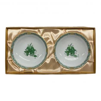 Herend (ヘレンド) デザート皿 アポニーグリーン 2Pセット