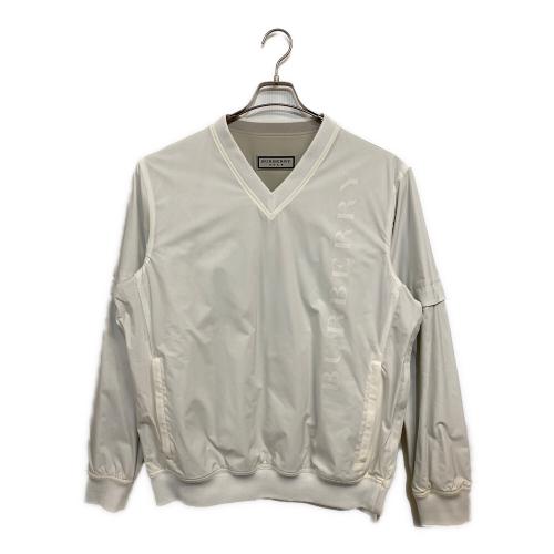 BURBERRY GOLF (バーバリーゴルフ) ゴルフウェア (ジャケット) 【リバーシブル ウォームジャケット】E5F53-225 @B* メンズ SIZE 4 (L) ホワイト×ベージュ