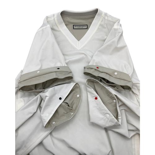 BURBERRY GOLF (バーバリーゴルフ) ゴルフウェア (ジャケット) 【リバーシブル ウォームジャケット】E5F53-225 @B* メンズ SIZE 4 (L) ホワイト×ベージュ