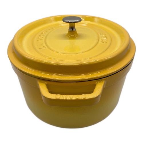 LE CREUSET (ルクルーゼ) 両手鍋 SIZE 31 イエロー