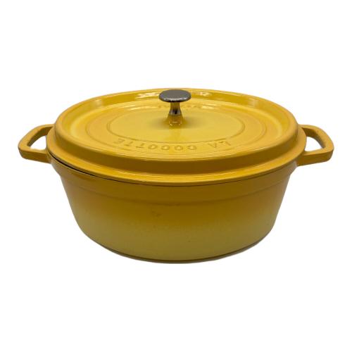 LE CREUSET (ルクルーゼ) 両手鍋 SIZE 31 イエロー