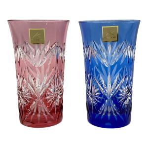 KAGAMI CRYSTAL 切子ペアグラス 江戸切子