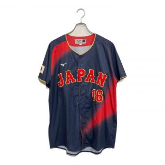 侍ジャパン (サムライジャパン) WBC レプリカユニフォーム 大谷翔平 12JRMJ9301 背番号16【2026 侍ジャパン レプリカユニフォーム ビジター】 メンズ SIZE L ネイビー×レッド