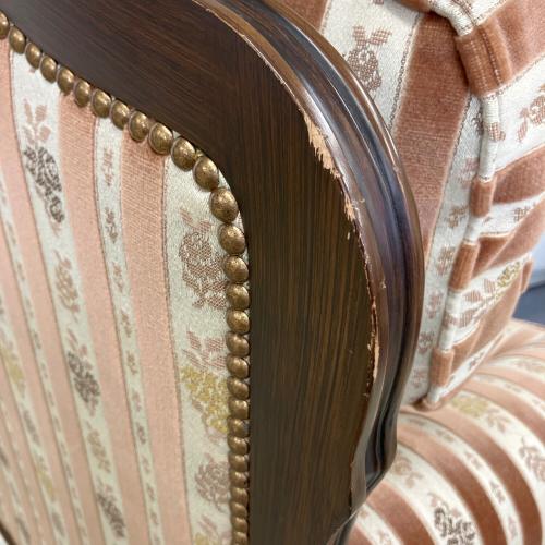 DOMANI (ドマニ) 1人掛けソファー ブラウン×ホワイト LOUIS XV