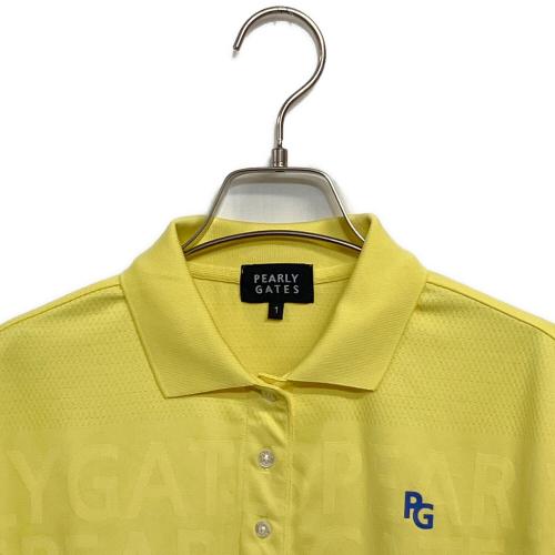 PEARLY GATES (パーリーゲイツ) ゴルフウェア (ポロシャツ) 055-4260610 【2024SS ロゴボーダージャカード半袖ポロシャツ】@GF ・0032 ℩ レディース SIZE 1 (M) イエロー