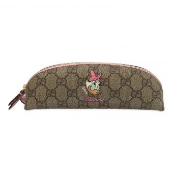 GUCCI (グッチ) ペンケース 662129 ベージュ×ピンク