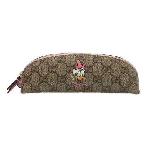 GUCCI (グッチ) ペンケース 662129 ベージュ×ピンク