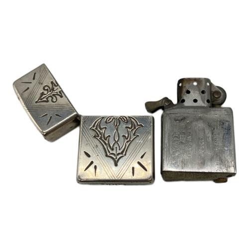 ZIPPO (ジッポ) スターリングシルバー オイルライター 1996年製造 手掘り風デザイン