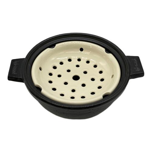 長谷園 (ナガタニエン) 蒸し器 CK-24 伊賀焼窯元 ブラック