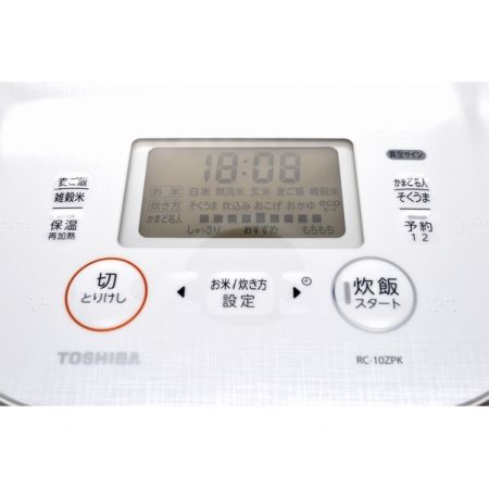 TOSHIBA (トウシバ) 未使用品 RC-10ZPK 2016年製 圧力IH炊飯ジャー 未使用品 RC-10ZPK 2016年製 5.5合(1.0L) 取扱説明書 程度S(未使用品)