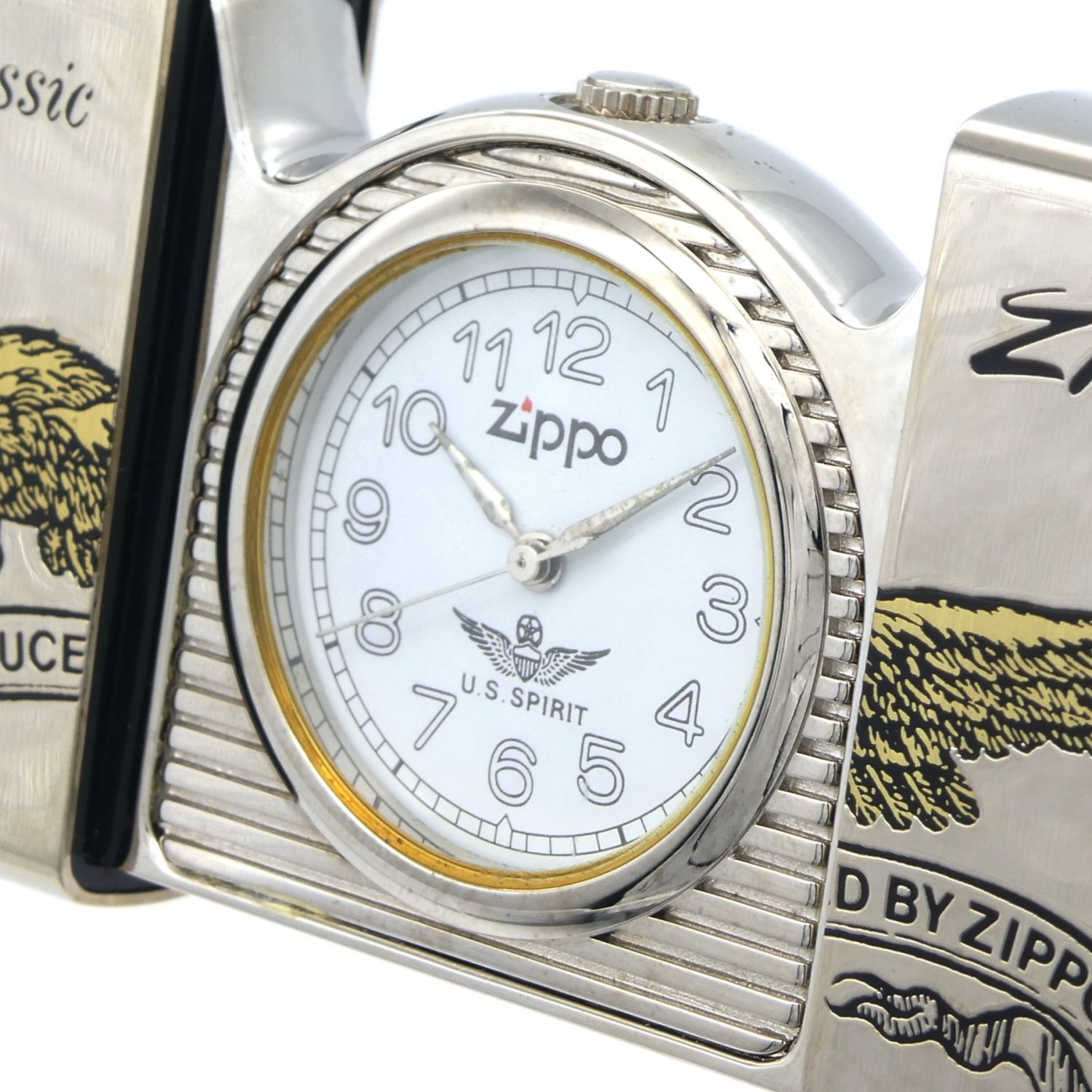 Zippo ジッポ 置き時計セット TIME TANK シリアルナンバー USA-