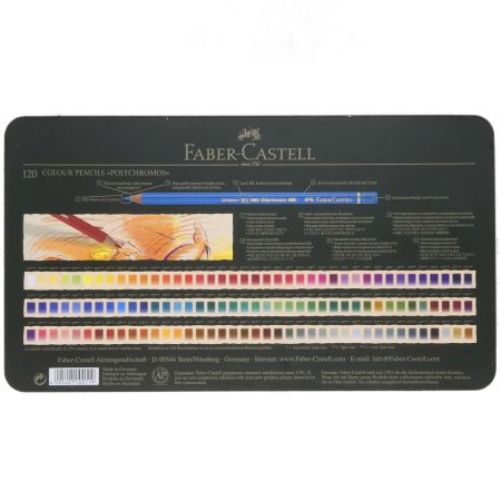 FABER-CASTELL (ファーバーカステル) ポリクロモス色鉛筆 120色 缶入り #110011