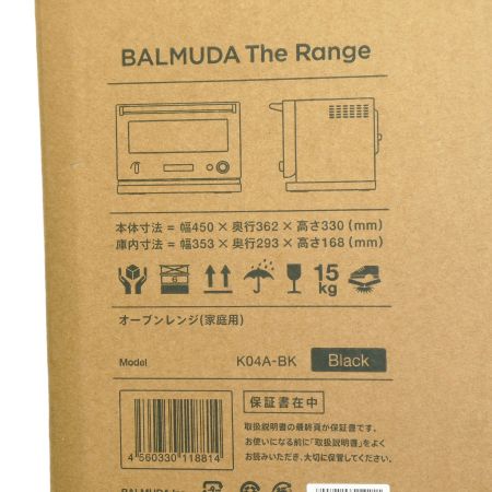 BALMUDA (バルミューダ) BALMUDA The Range K04A-BK オーブンレンジ 800W 50Hz／60Hz 未使用品/未開封品
