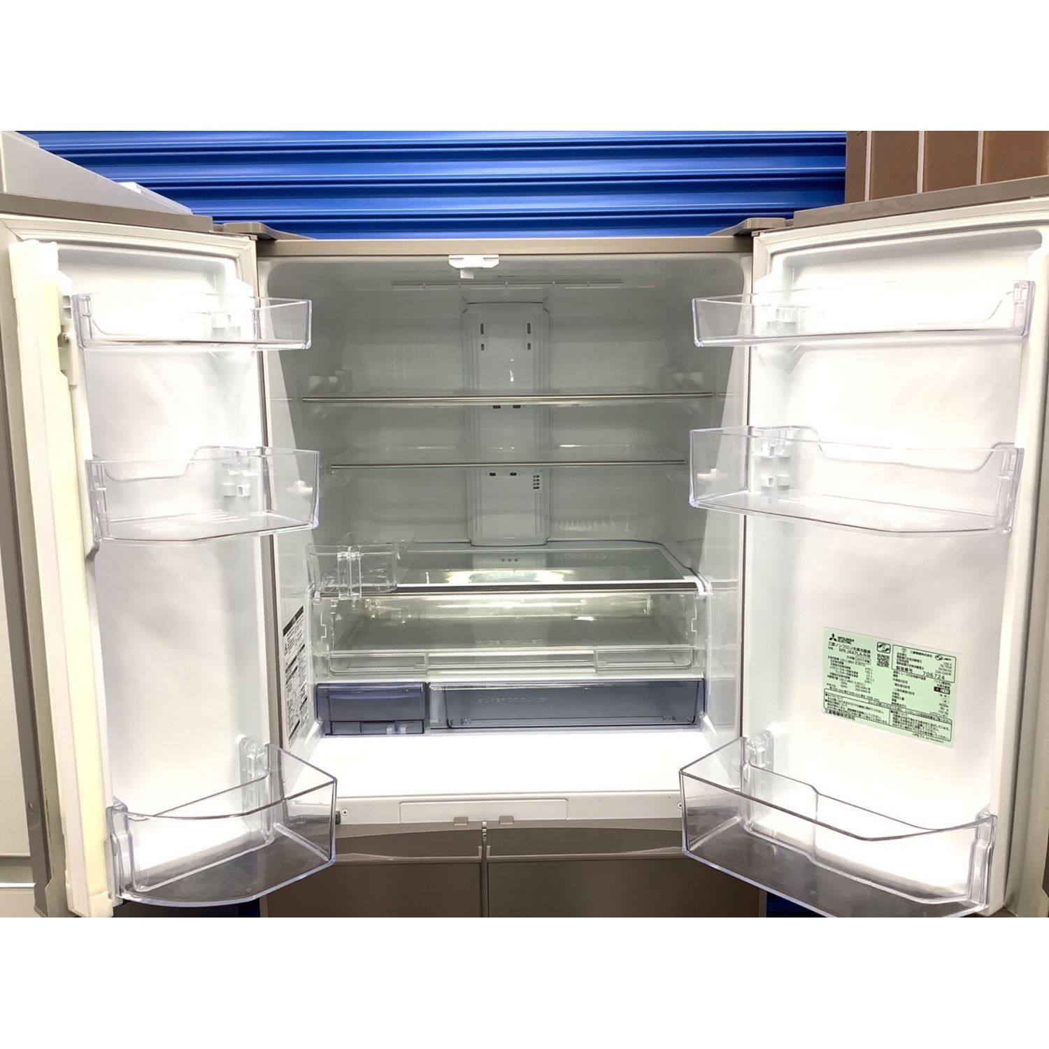 6ドアノンフロン冷凍冷蔵庫（三菱/2017年製） - キッチン家電
