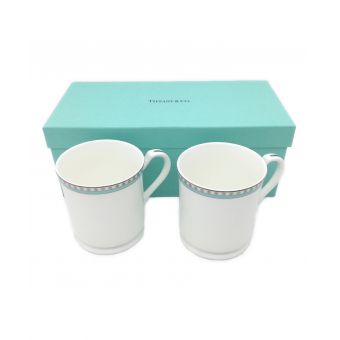 TIFFANY & Co. (ティファニー) マグカップ プラチナブルーバンド ペア