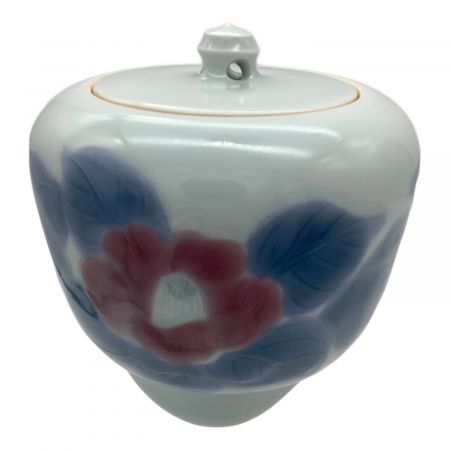 島田文雄 鮮磁牡丹文 香炉 共箱 【公式通販】