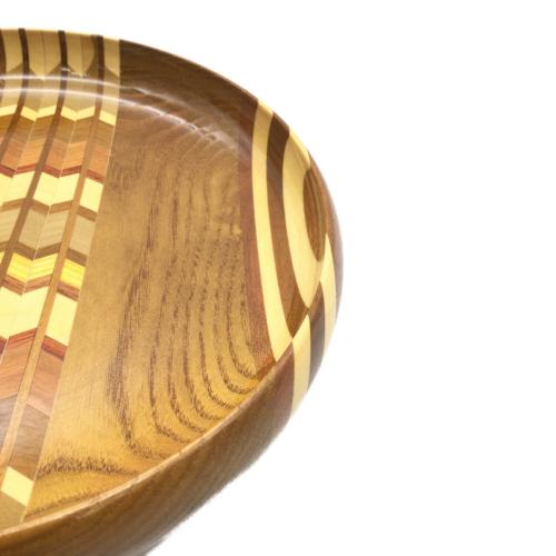 若林木工所 箱根寄木細工 菓子鉢