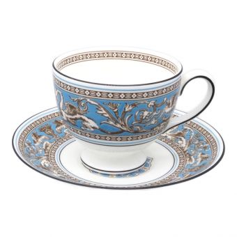 Wedgwood (ウェッジウッド) カップ&ソーサー  ブルー フロレンティーン・ターコイズ
